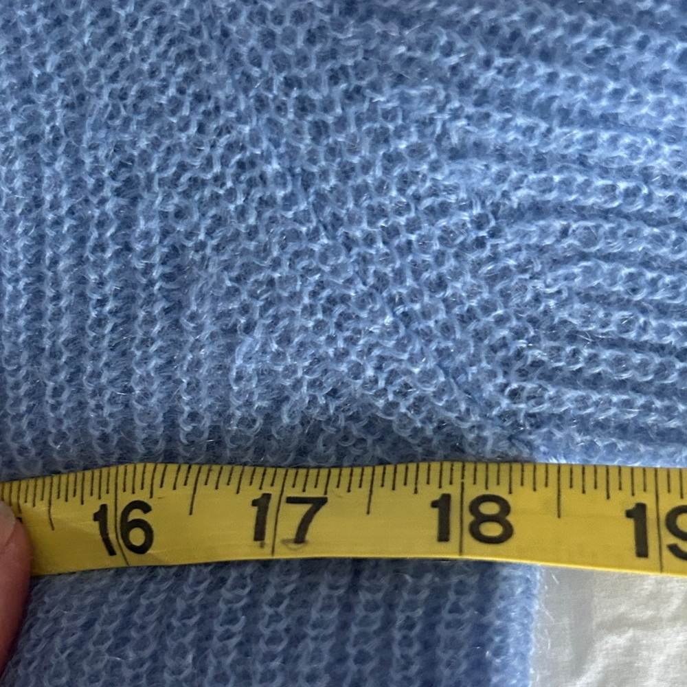 VINCE S/P preppy feminine mohair wool Women's Blue Cardigan - Picture 8 of 10